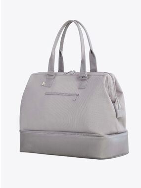 BEIS Light Gray Travel Tote with Bottom Compartment